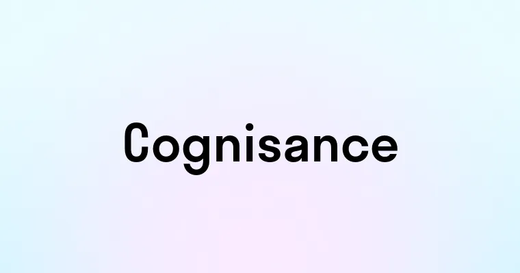 Cognisance