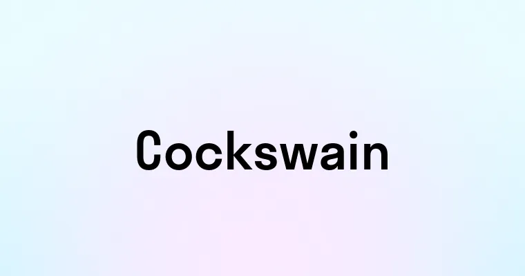 Cockswain