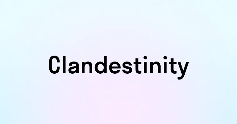 Clandestinity