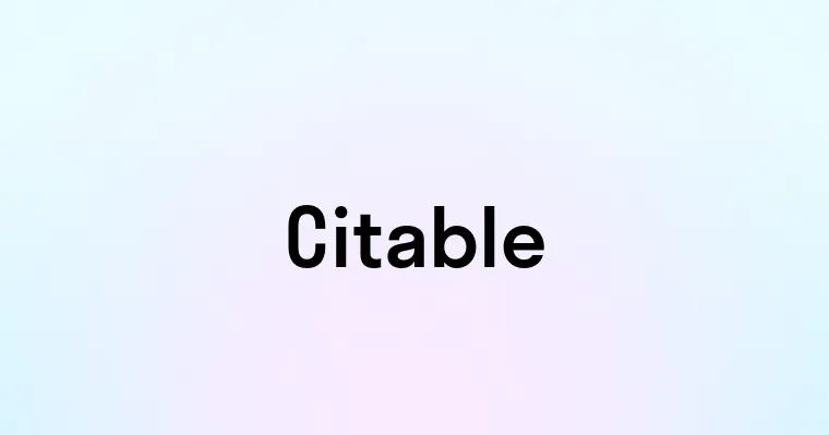 Citable