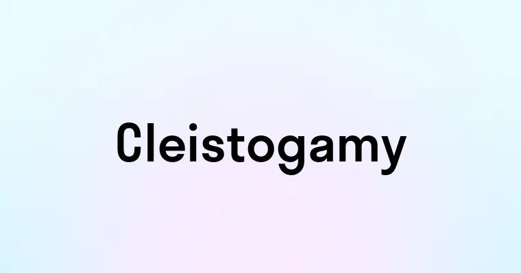 Cleistogamy