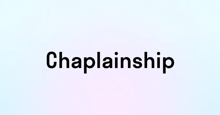 Chaplainship