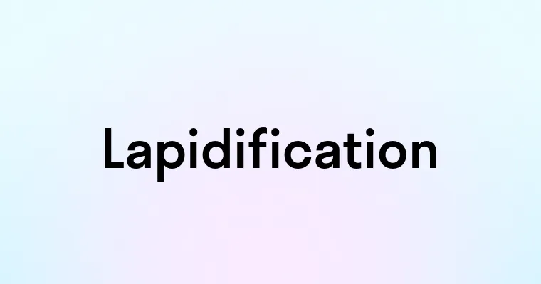 Lapidification