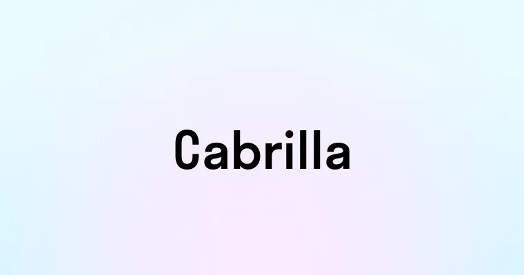 Cabrilla