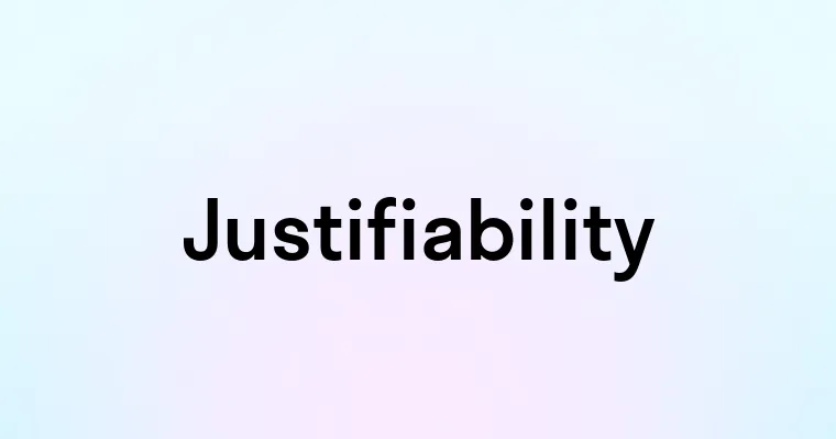 Justifiability