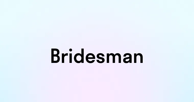 Bridesman