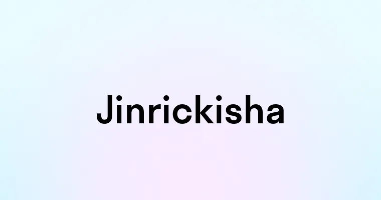 Jinrickisha