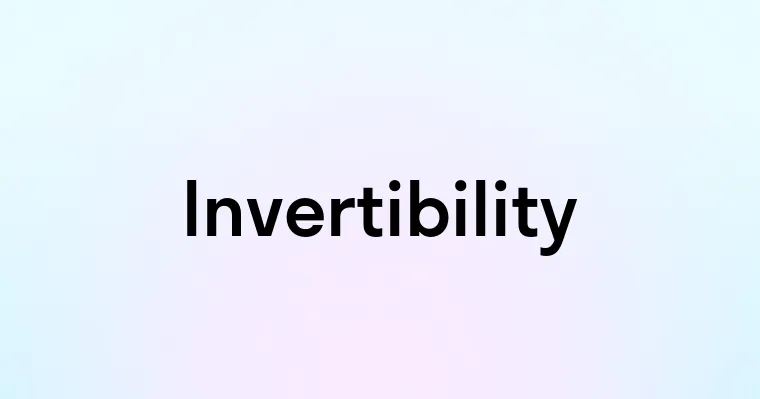 Invertibility