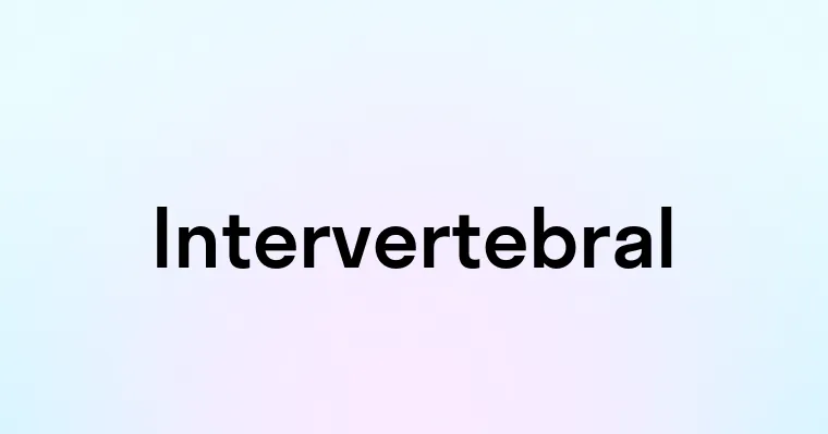 Intervertebral