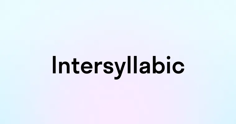 Intersyllabic