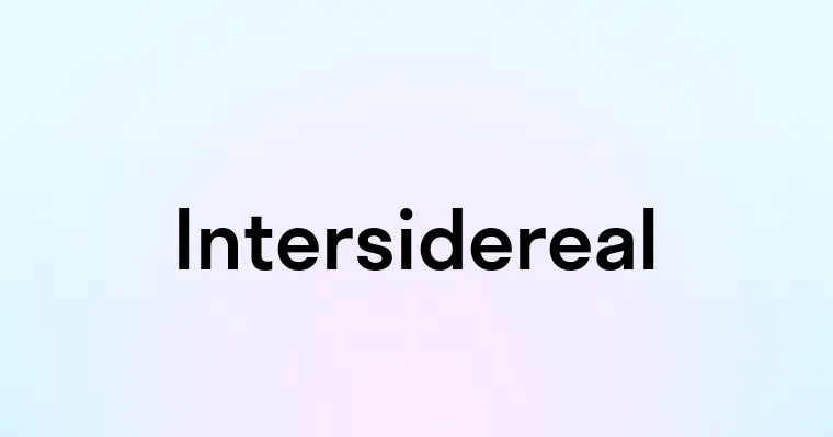 Intersidereal