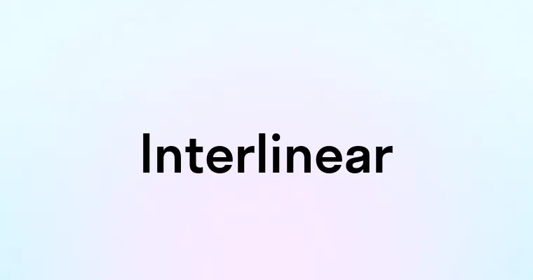 Interlinear