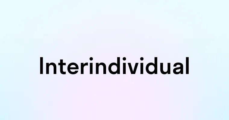 Interindividual