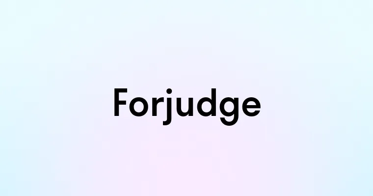 Forjudge