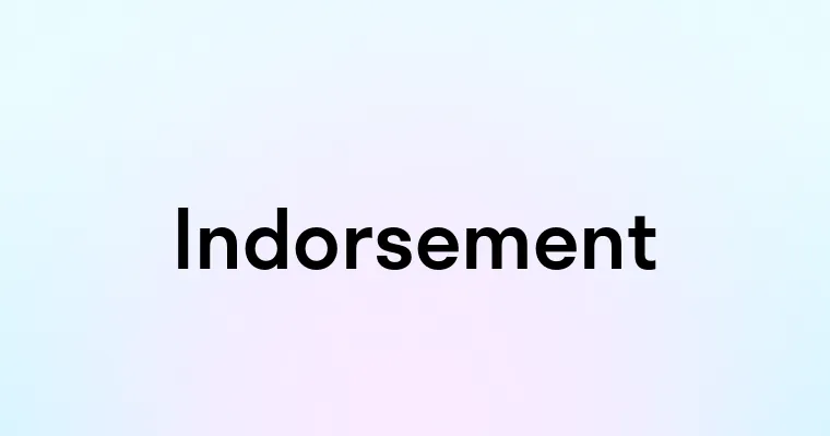 Indorsement