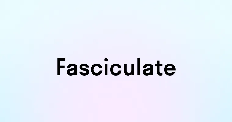 Fasciculate