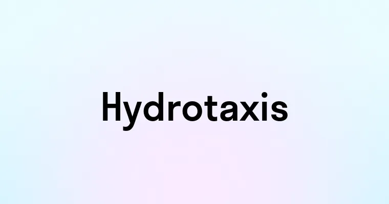 Hydrotaxis