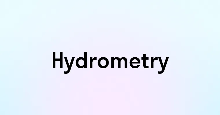 Hydrometry