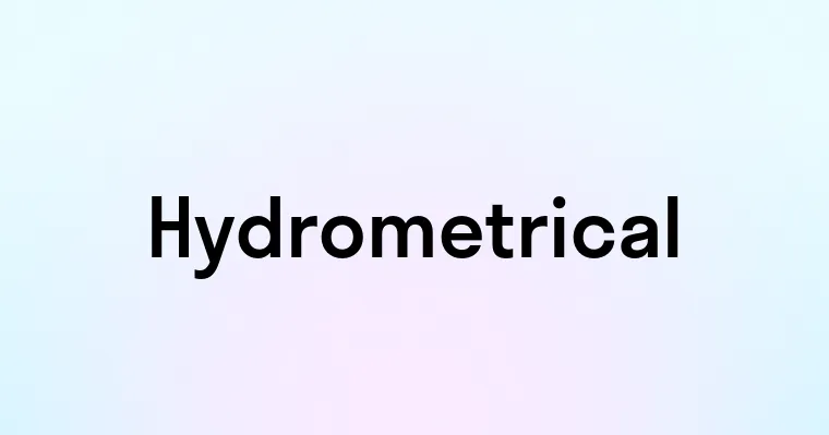 Hydrometrical