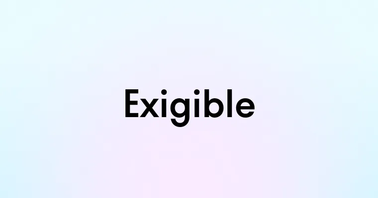 Exigible