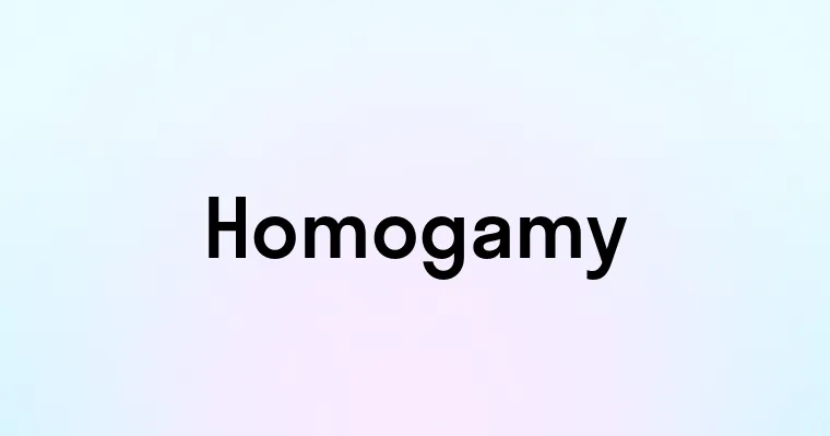 Homogamy