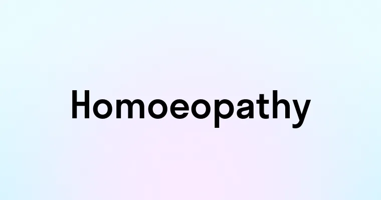 Homoeopathy