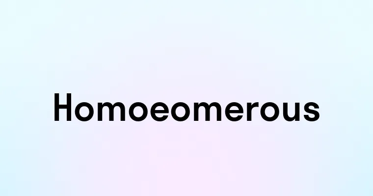 Homoeomerous