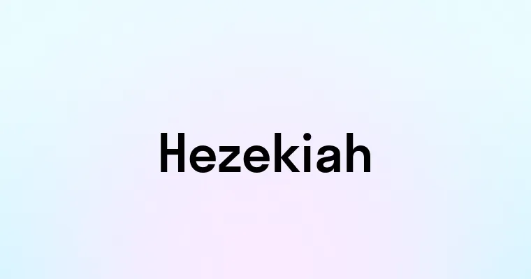 Hezekiah