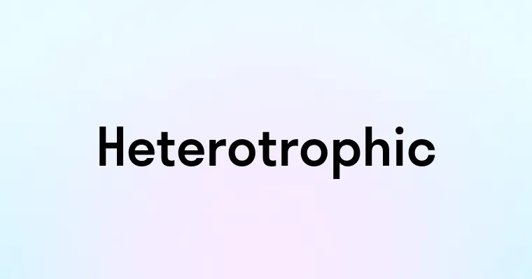 Heterotrophic