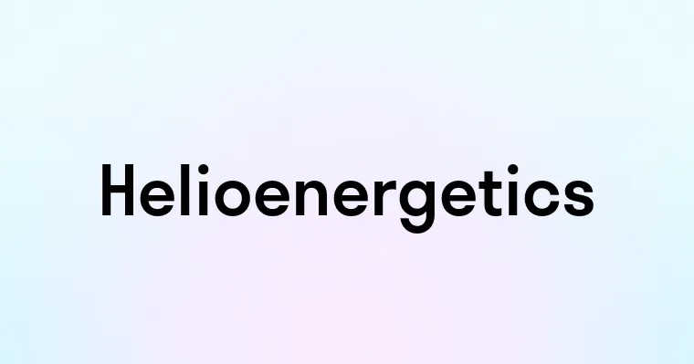 Helioenergetics