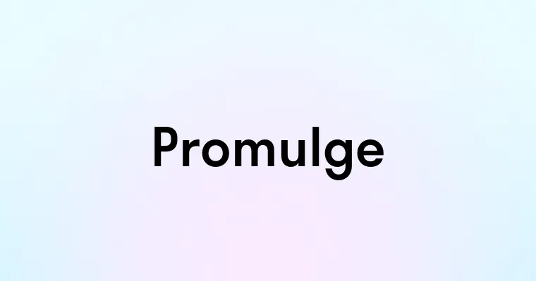 Promulge