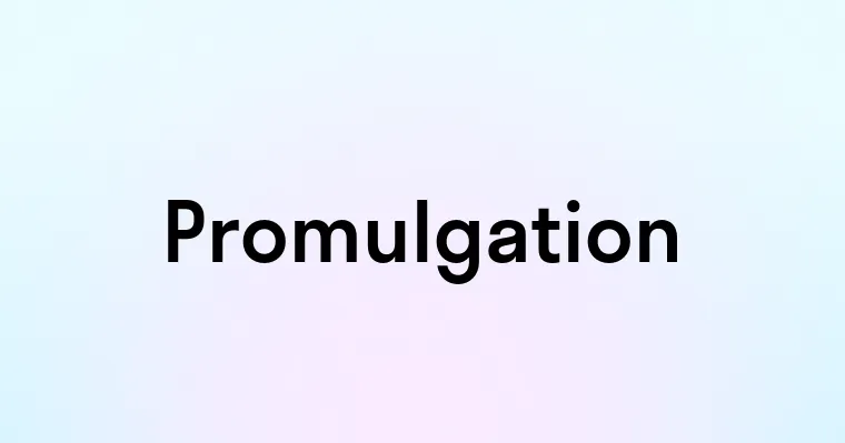 Promulgation