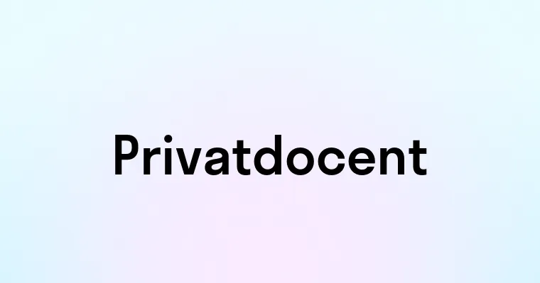 Privatdocent