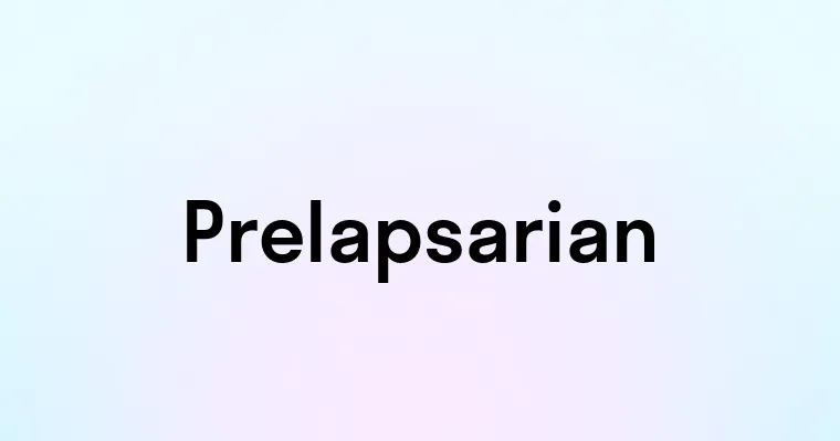 Prelapsarian