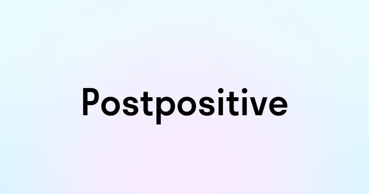 Postpositive