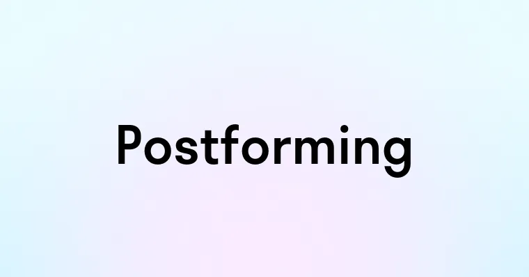 Postforming