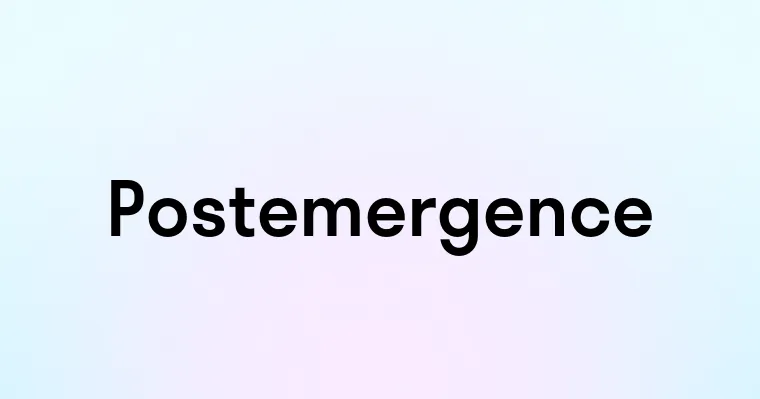 Postemergence