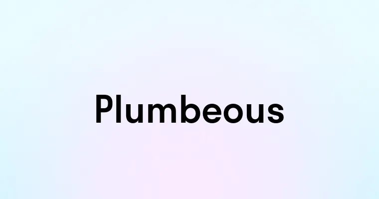 Plumbeous