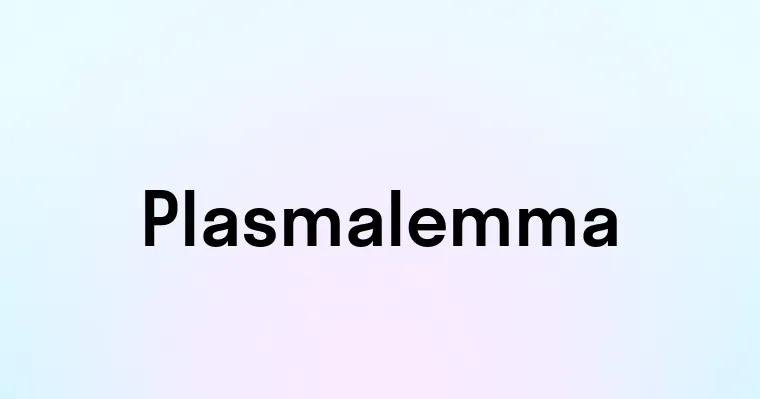 Plasmalemma