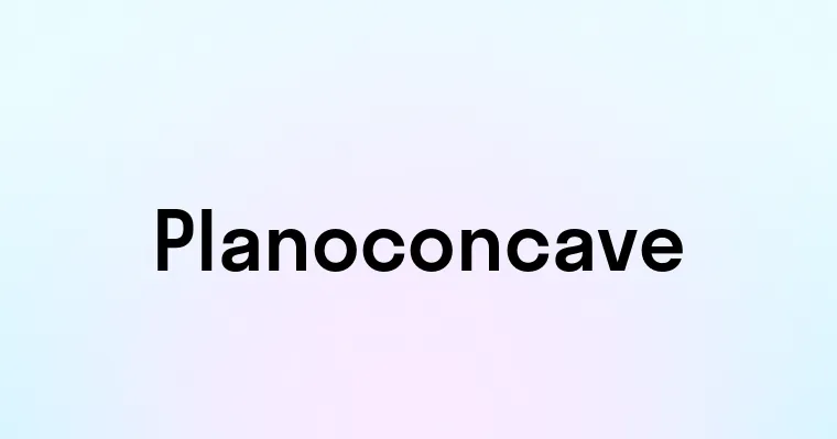 Planoconcave