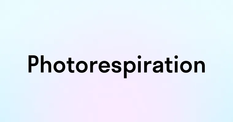 Photorespiration