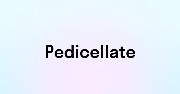 Pedicellate