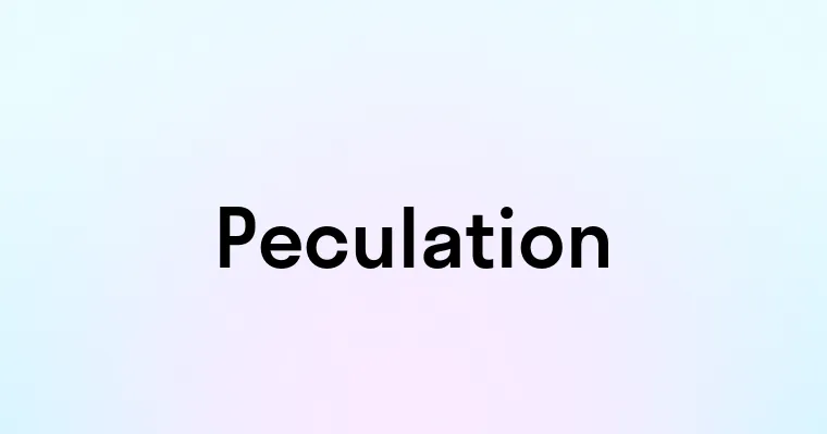 Peculation