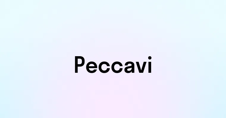 Peccavi