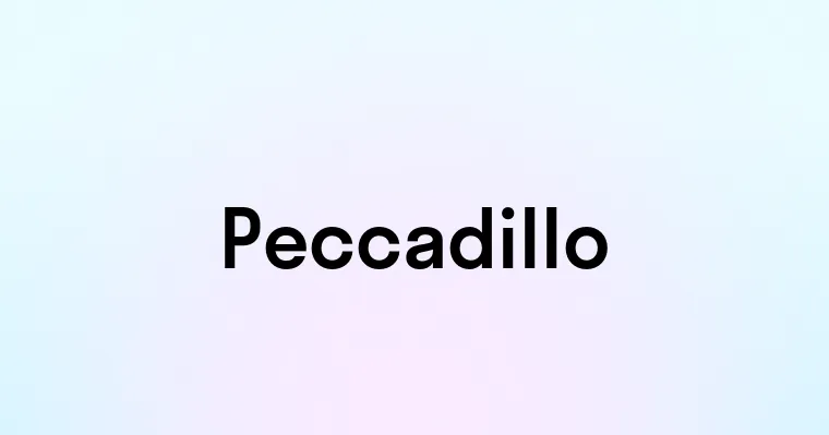 Peccadillo