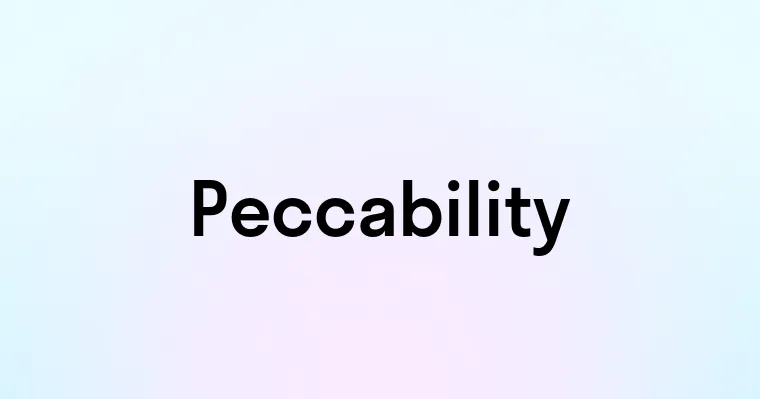 Peccability