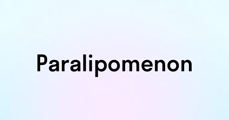 Paralipomenon