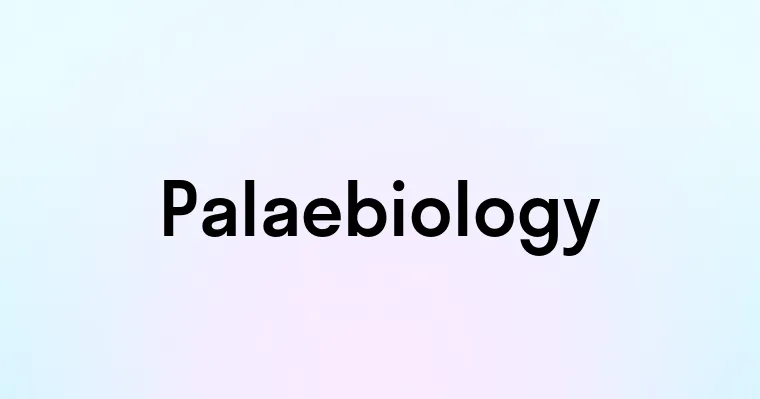 Palaebiology