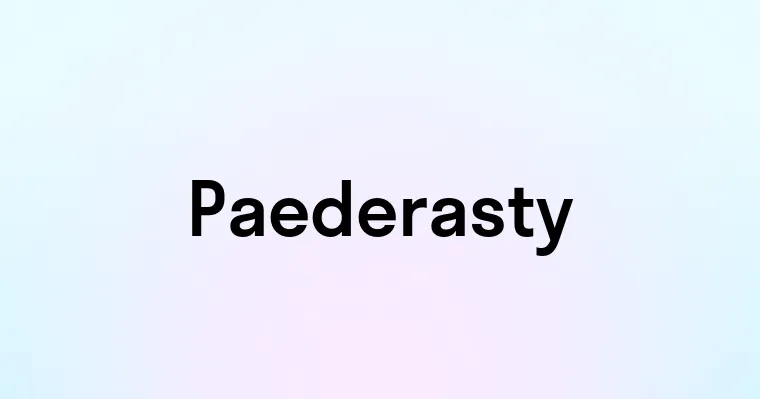 Paederasty