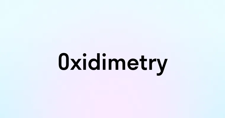 Oxidimetry